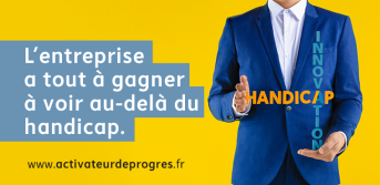 L'affiche de la campagne"employeur" activateur de progrès