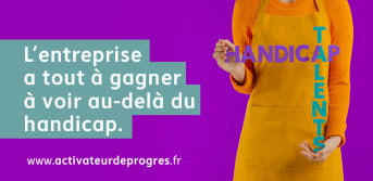 L'affiche de la campagne"personne handicapée" activateur de progrès
