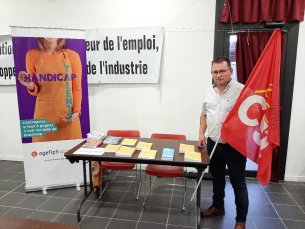 Photo d'un des collaborateurs présent sur le stand Agefiph