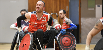Jonathan Hivernat, capitaine de l'équipe de France de rugby fauteuil