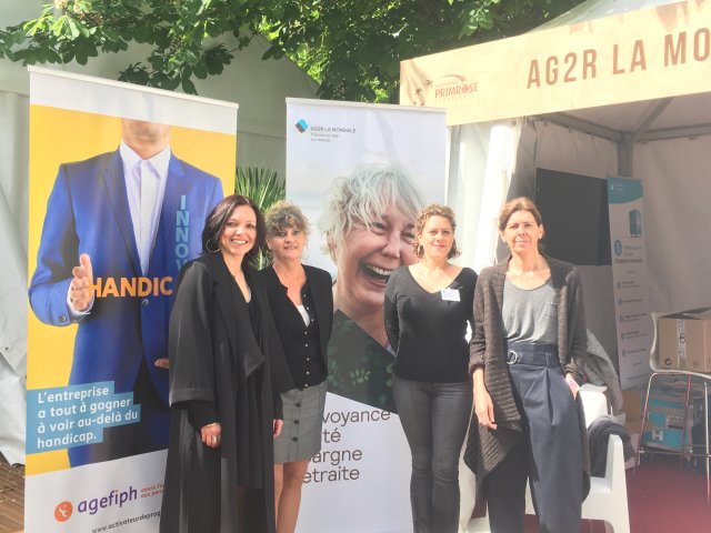 Présence Agefiph sur le stand AG2R La Mondiale - BNP Paribas Primrose