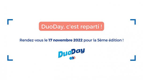 DuoDay, c'est reparti ! Rendez-vous le 17 novembre 2022 pour la 5ème édition !