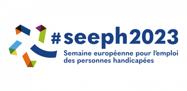 Logo 2023 de la Semaine européenne pour l'emploi des personnes handicapées