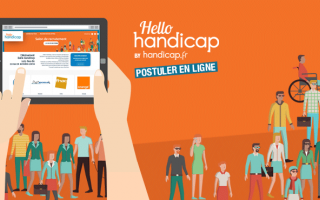 Illustration de promotion de salon Hello Handicap