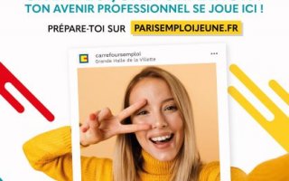 AFFICHE PARIS POUR L'EMPLOI DES JEUNES