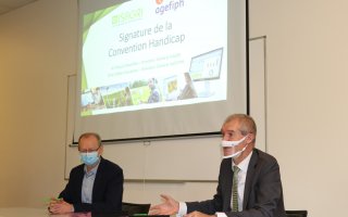 Didier Eyssartier et Pascal Chevallier présentent la convention