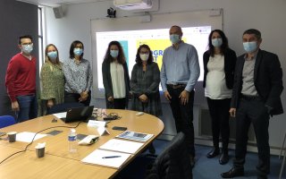 Photo de groupe lors de la sensibilisation avec Eiffage