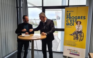 Julien Crespin, DRH de Weldom et Ivan Talpaert, Délégué Régional Hauts-de-France Agefiph