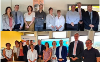 photo des collaborateurs Urssaf et Groupe Berthier avec les présidents