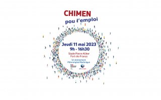 CHIMEN pou l'emploi. Jeudi 11 mai 2023. 09h-16h30. Stade Pierre Aliker Fort-de-France. Un événement Pôle emploi Martinique