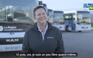 Capture d'écran de Céline Ballet, conductrice de car chez Berthelet témoigne dans la web-série 