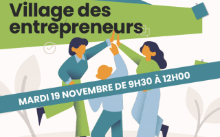 Village des entrepreneurs. Mardi 19 novembre de 9h30 à 12h00. Nous vous attendons nombreux pour célébrer l'entrepreneuriat, la créativité et la résilience des entrepreneurs en situation de handicap. Salle des fêtes de Château-Arnoux